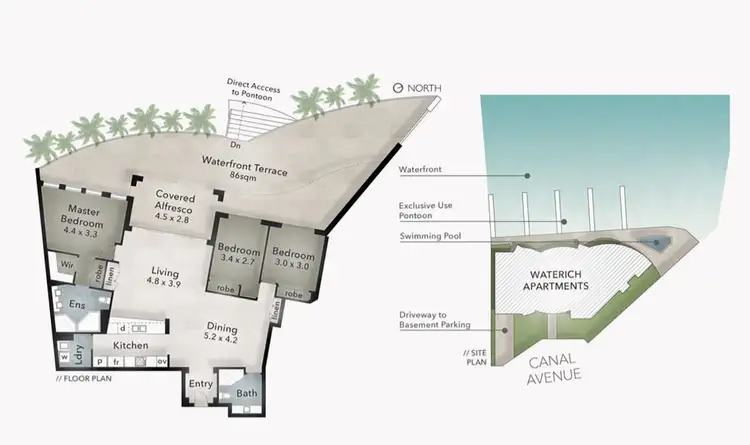 Floorplan of Homely unit listing, 2/18 Canal Avenue, Runaway Bay QLD 4216
