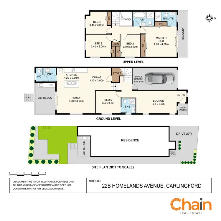 Floorplan of Homely semi-detached listing, 22B Homelands Avenue, Carlingford NSW 2118