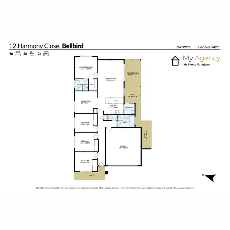 Floorplan of Homely house listing, 12 Harmony Close, Bellbird NSW 2325