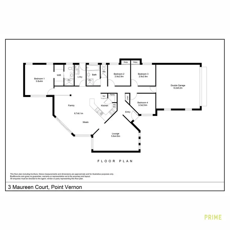 Floorplan of Homely house listing, 3 Maureen Court, Point Vernon QLD 4655