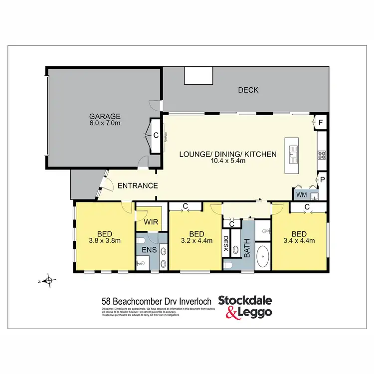 Floorplan of Homely house listing, 58 Beachcomber Drive, Inverloch VIC 3996