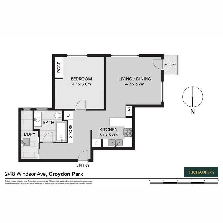 Floorplan of Homely apartment listing, 2/48-50 Windsor Avenue, Croydon Park NSW 2133