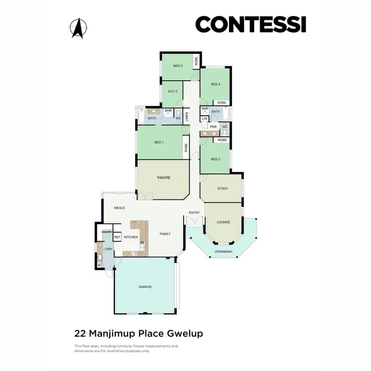 Floorplan of Homely house listing, 22 Manjimup Place, Gwelup WA 6018