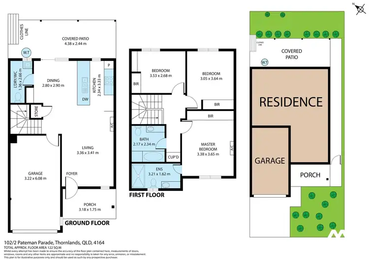 Floorplan of Homely townhouse listing, 102/2 Pateman Parade, Thornlands QLD 4164