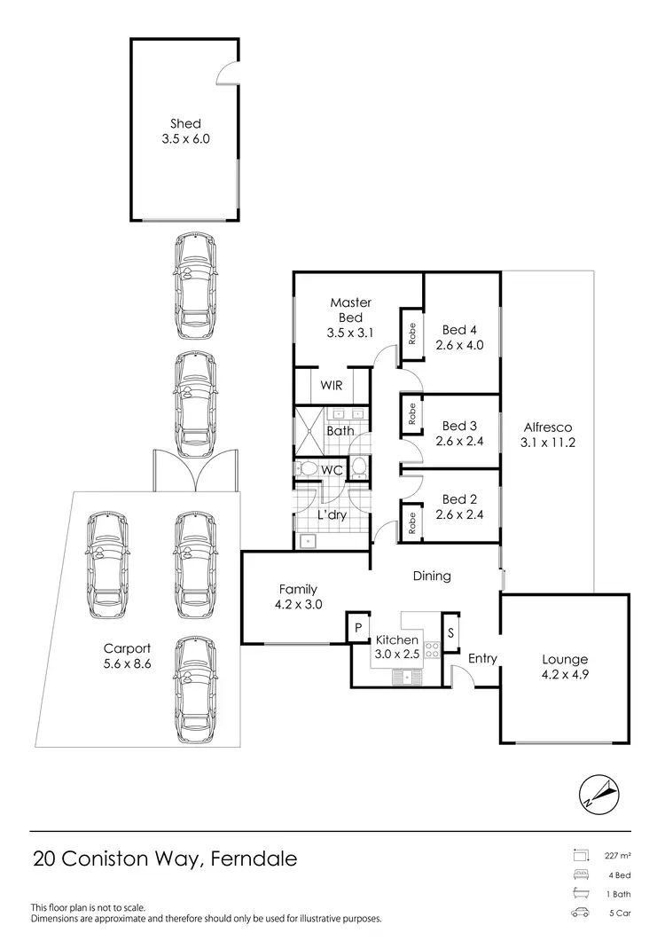 Floorplan of Homely house listing, 20 Coniston Way, Ferndale WA 6148