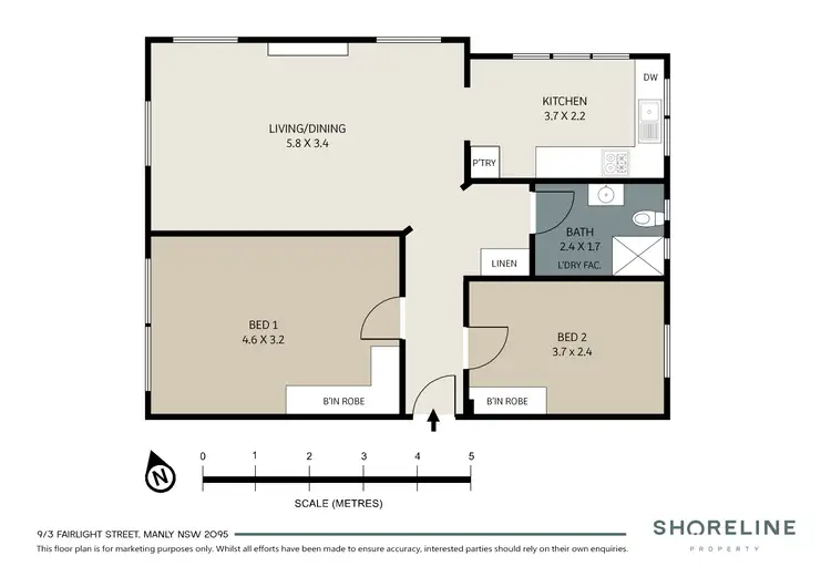 Floorplan of Homely unit listing, 9/3 Fairlight Street, Manly NSW 2095