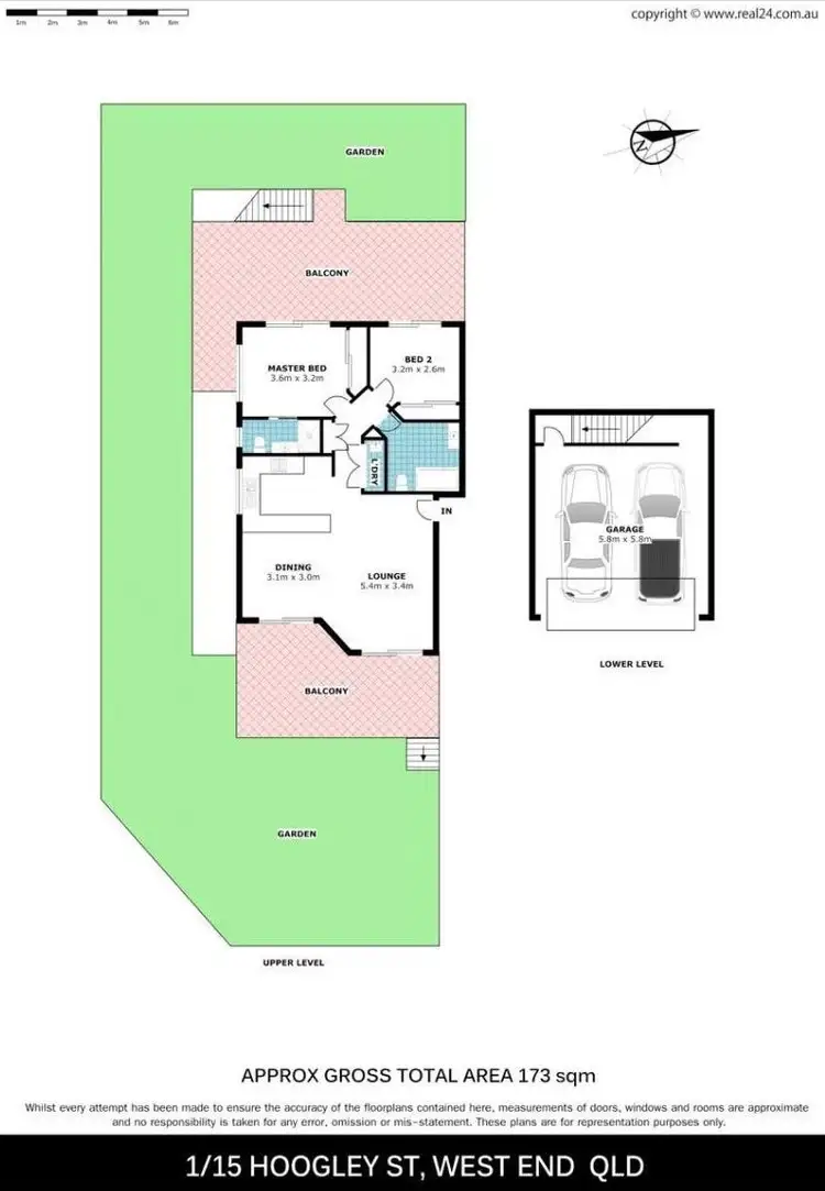 Floorplan of Homely unit listing, 1/15 Hoogley Street, West End QLD 4101