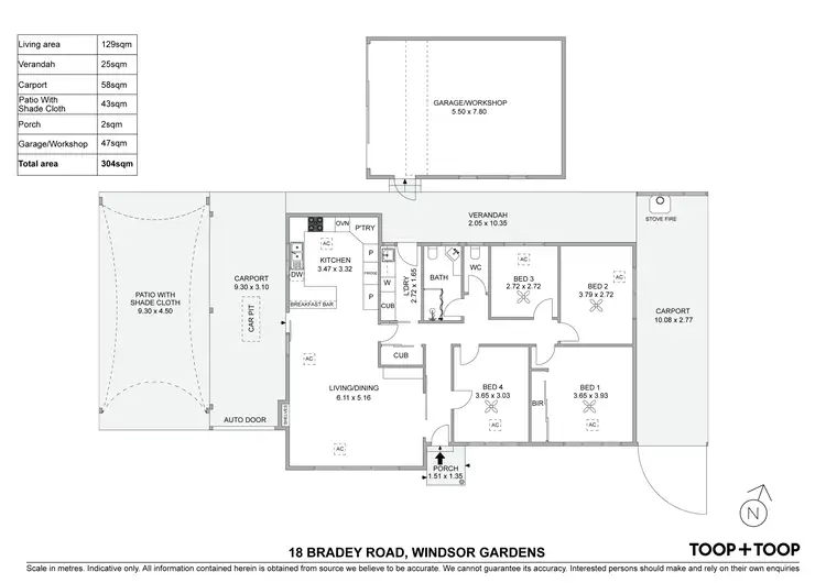 Floorplan of Homely house listing, 18 Bradey Road, Windsor Gardens SA 5087