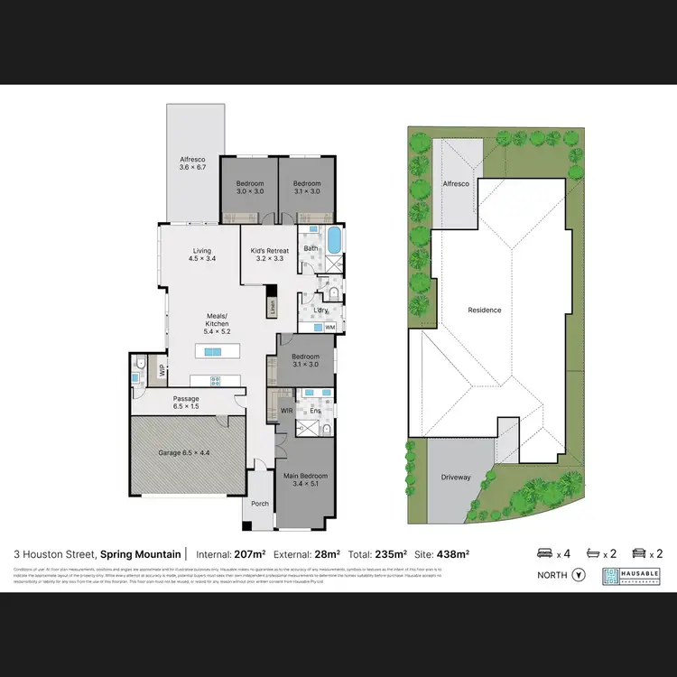 Floorplan of Homely house listing, 3 Houston Street, Spring Mountain QLD 4300
