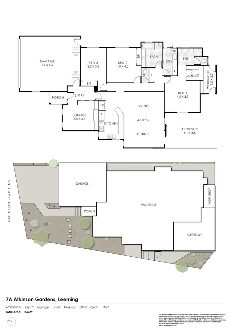 Floorplan of Homely house listing, 7A Atkinson Gardens, Leeming WA 6149