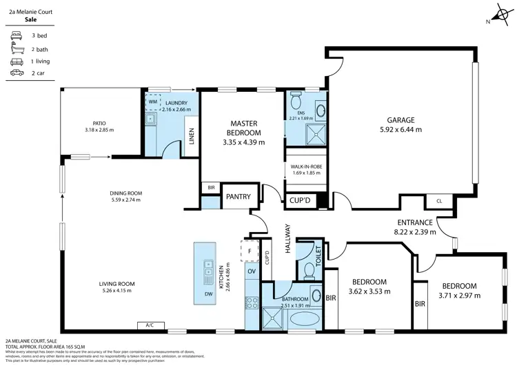 Floorplan of Homely house listing, 2A Melanie Court, Sale VIC 3850