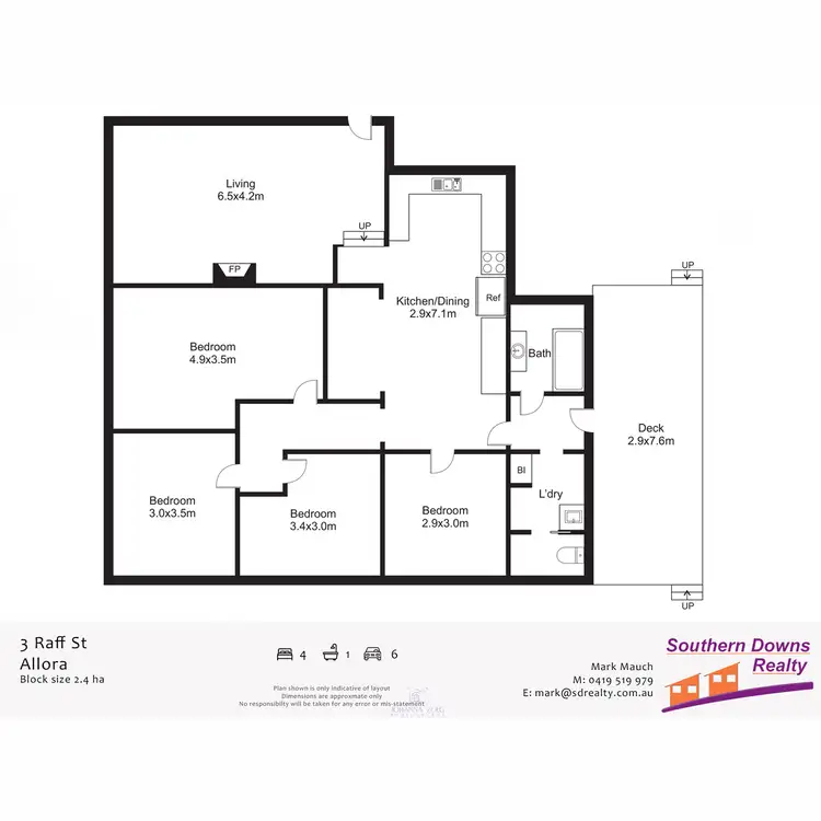 Floorplan of Homely house listing, 3 Raff Street, Allora QLD 4362