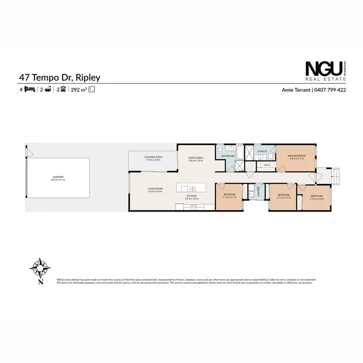Floorplan of Homely house listing, 47 Tempo Drive, Ripley QLD 4306