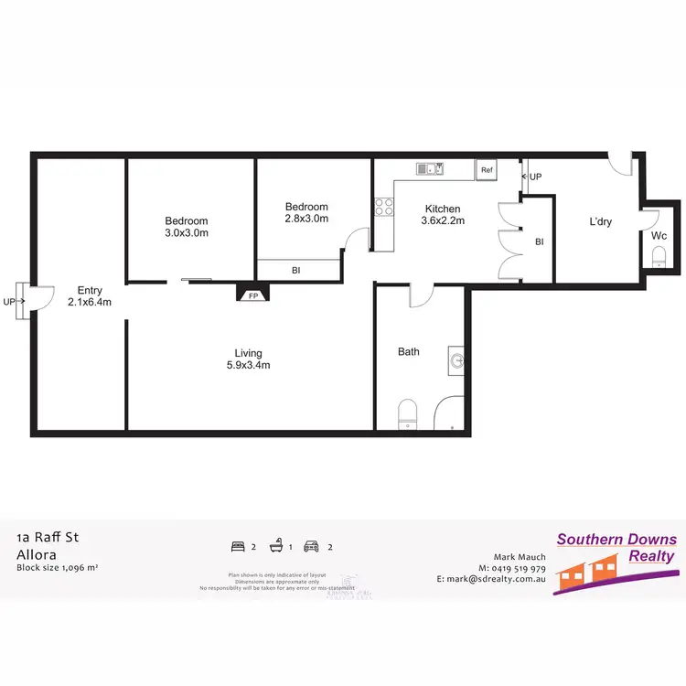 Floorplan of Homely house listing, 1A Raff Street, Allora QLD 4362
