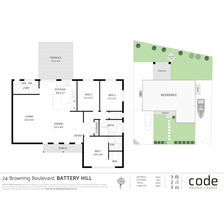 Floorplan of Homely house listing, 24 Browning Boulevard, Battery Hill QLD 4551