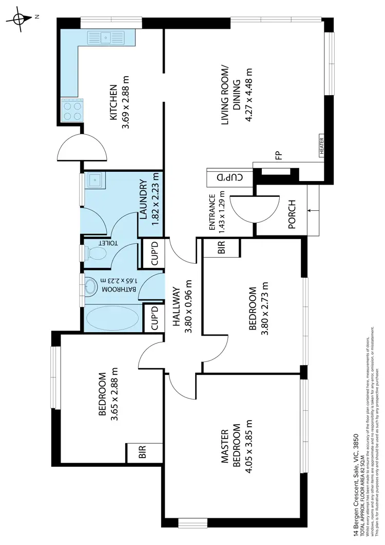 Floorplan of Homely house listing, 14 Bergen Crescent, Sale VIC 3850