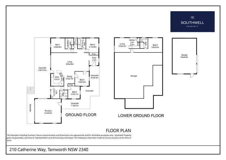 Floorplan of Homely house listing, 210 Catherine Way, Tamworth NSW 2340