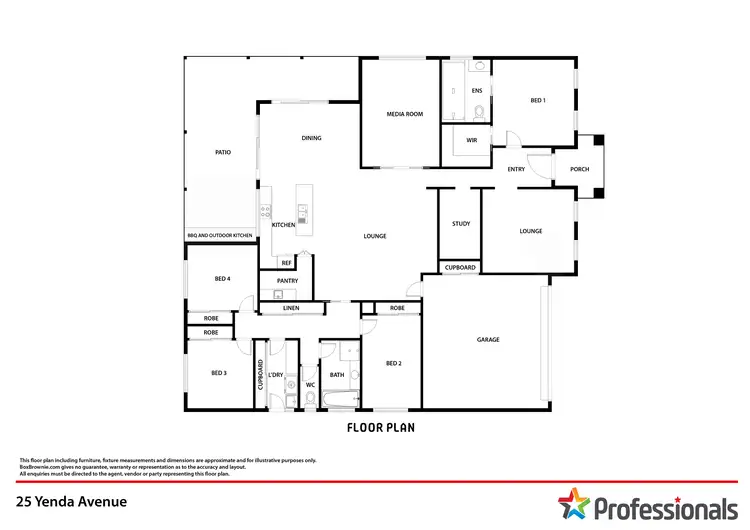 Floorplan of Homely house listing, 25 Yenda Avenue, Gobbagombalin NSW 2650