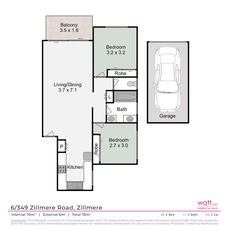 Floorplan of Homely unit listing, 6/349 Zillmere Road, Zillmere QLD 4034