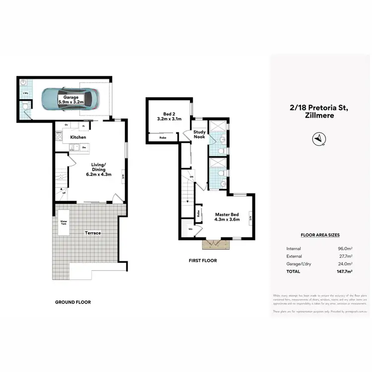 Floorplan of Homely townhouse listing, 2/18 Pretoria Street, Zillmere QLD 4034