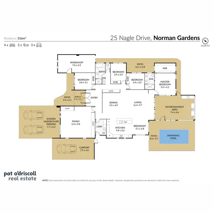 Floorplan of Homely house listing, 25 Nagle Drive, Norman Gardens QLD 4701