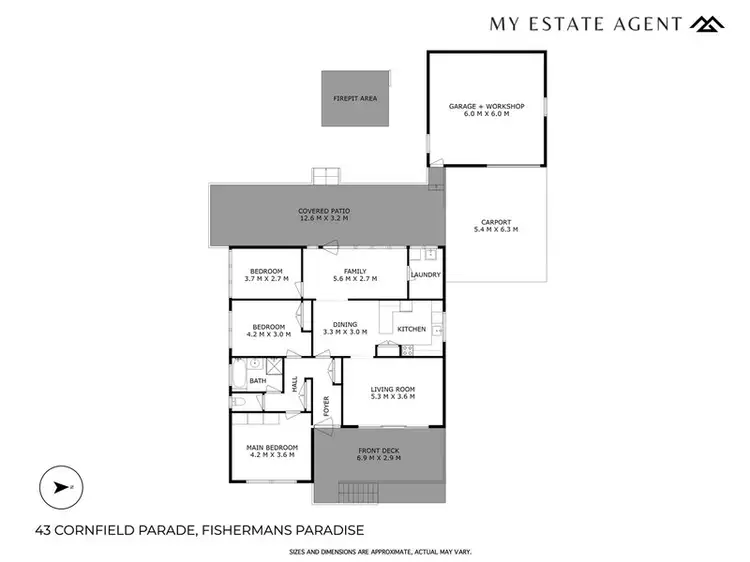 Floorplan of Homely house listing, 43 Cornfield Parade, Fishermans Paradise NSW 2539