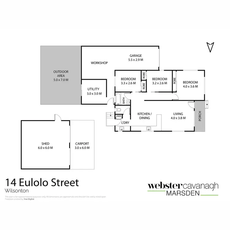 Floorplan of Homely house listing, 14 Eulolo Street, Wilsonton QLD 4350