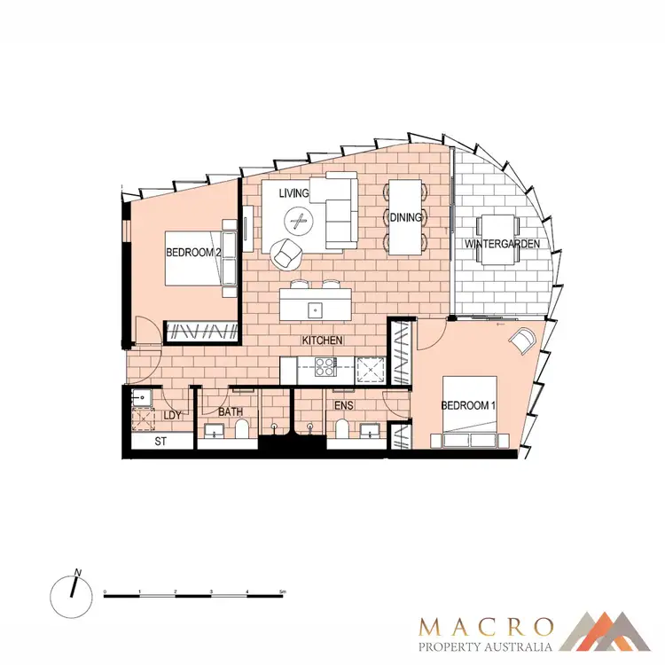 Floorplan of Homely apartment listing, 302/2A Wharf Road, Melrose Park NSW 2114
