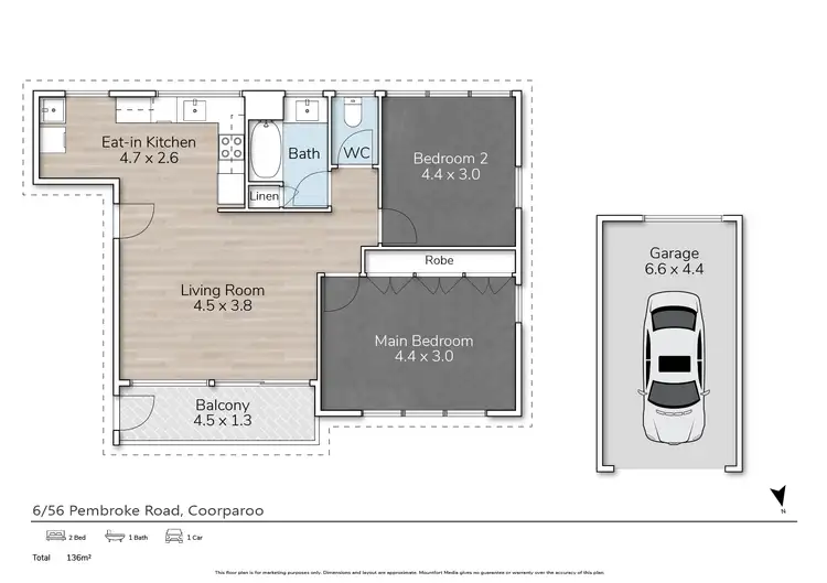 Floorplan of Homely unit listing, 6/56 Pembroke Road, Coorparoo QLD 4151