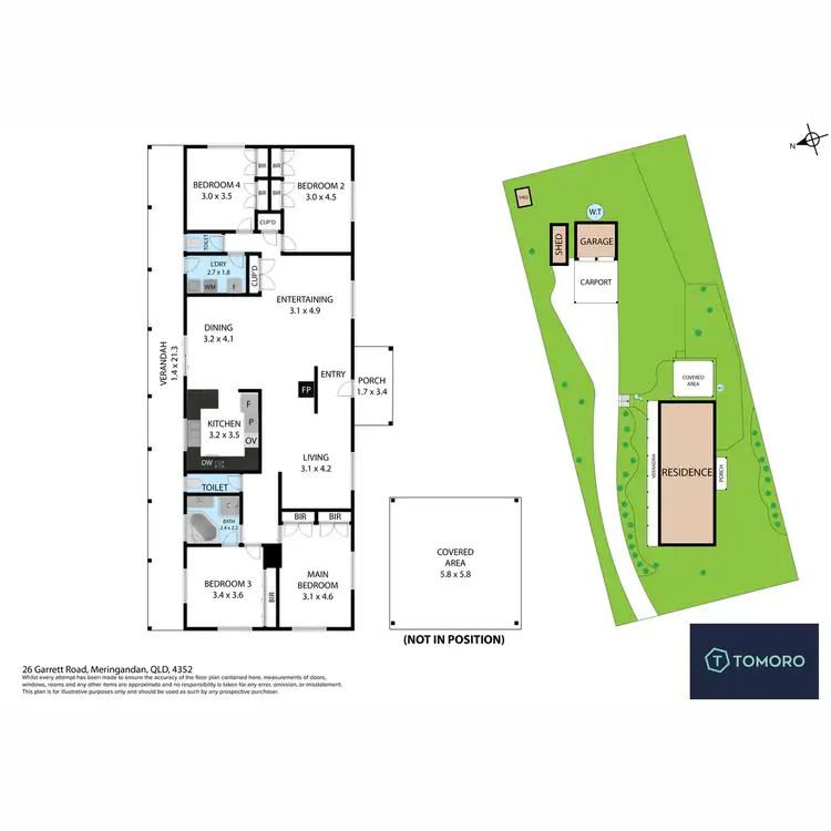 Floorplan of Homely house listing, 26 Garrett Road, Meringandan QLD 4352
