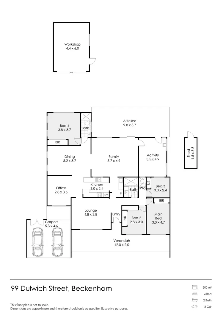 Floorplan of Homely house listing, 99 Dulwich Street, Beckenham WA 6107