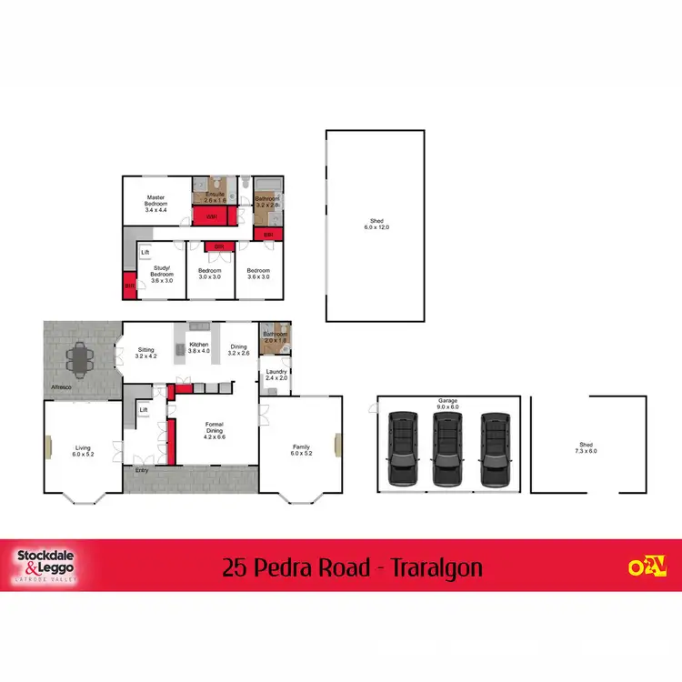 Floorplan of Homely house listing, 25 Pedra Road, Traralgon VIC 3844