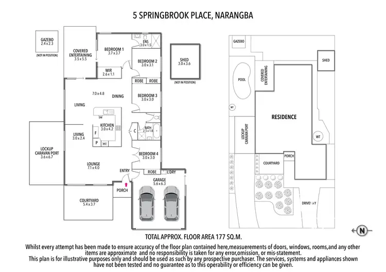 Floorplan of Homely house listing, 5 Springbrook Place, Narangba QLD 4504