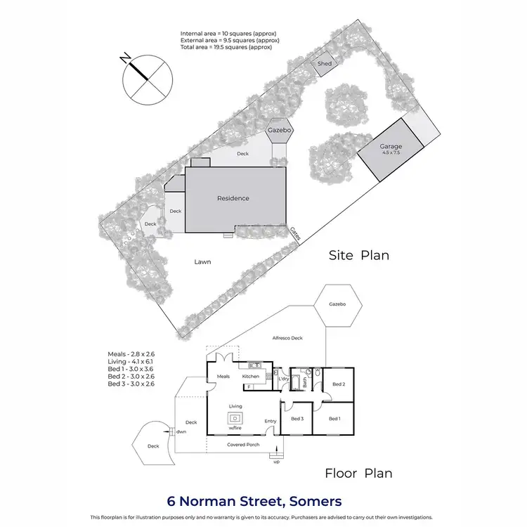 Floorplan of Homely house listing, 6 Norman Street, Somers VIC 3927