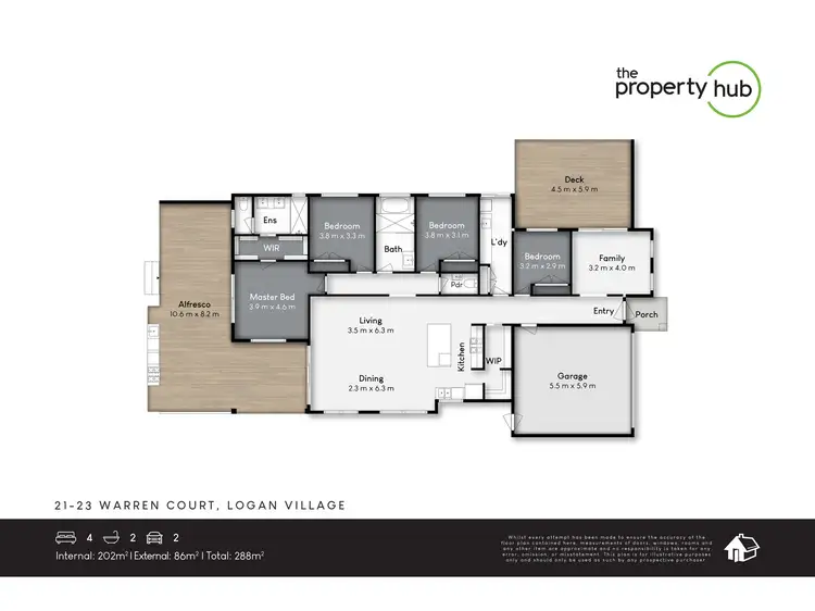 Floorplan of Homely house listing, 21-23 Warren Crt, Logan Village QLD 4207