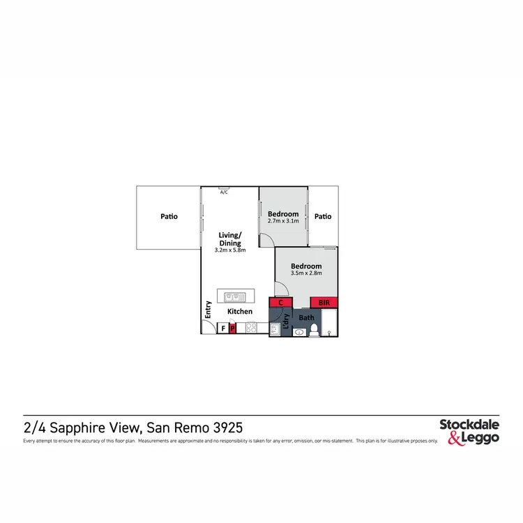 Floorplan of Homely apartment listing, 2/4 Sapphire View, San Remo VIC 3925