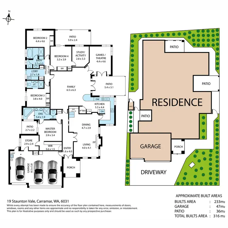 Floorplan of Homely house listing, 19 Staunton Vale, Carramar WA 6031
