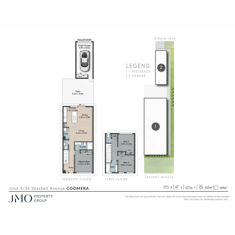 Floorplan of Homely townhouse listing, 4/36 Seashell Avenue, Coomera QLD 4209