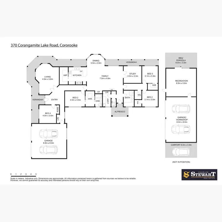 Floorplan of Homely rural property listing, 370 Corangamite Lake Road, Cororooke VIC 3254