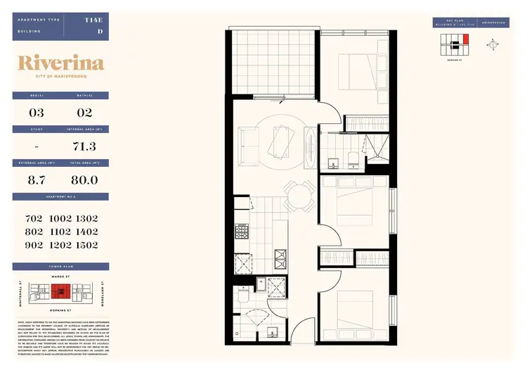 Floorplan of Homely apartment listing, 702D/4 Tannery Walk, Footscray VIC 3011