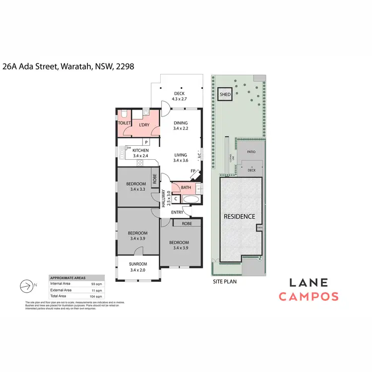 Floorplan of Homely house listing, 26A Ada Street, Waratah NSW 2298
