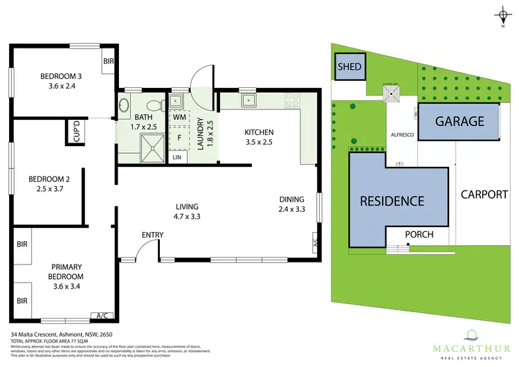 Floorplan of Homely house listing, 34 Malta Crescent, Ashmont NSW 2650