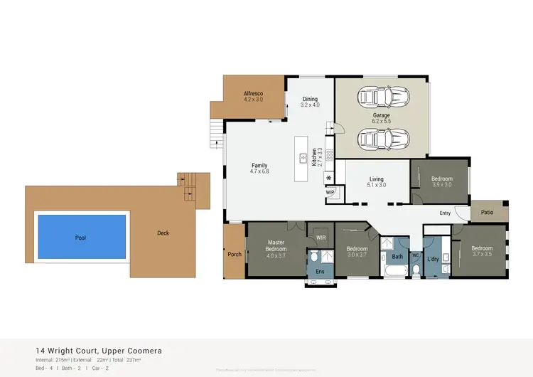 Floorplan of Homely house listing, 14 Wright Court, Upper Coomera QLD 4209