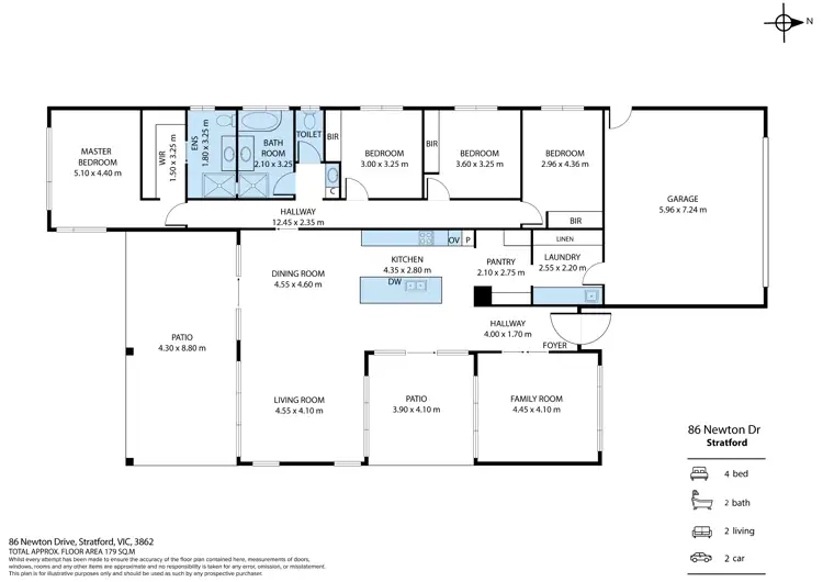 Floorplan of Homely house listing, 86 Newton Drive, Stratford VIC 3862