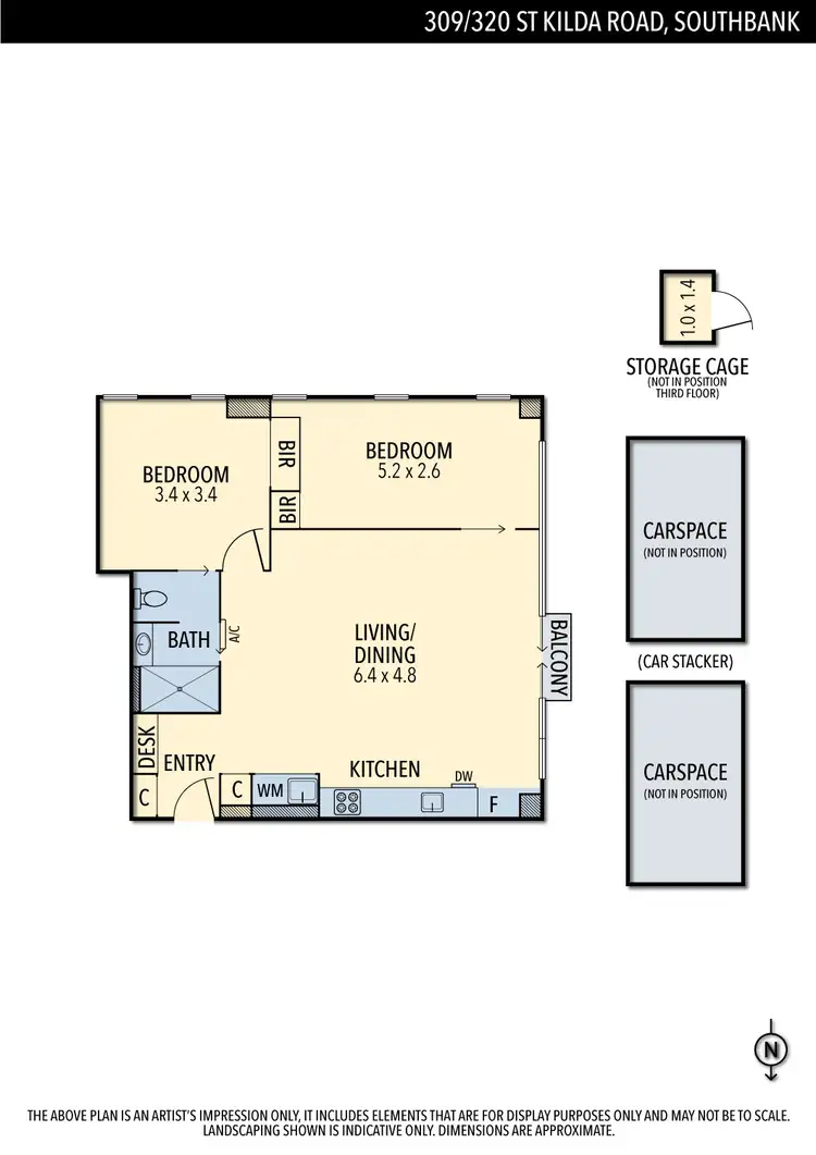 Floorplan of Homely apartment listing, 309/320 St Kilda Road, Southbank VIC 3006