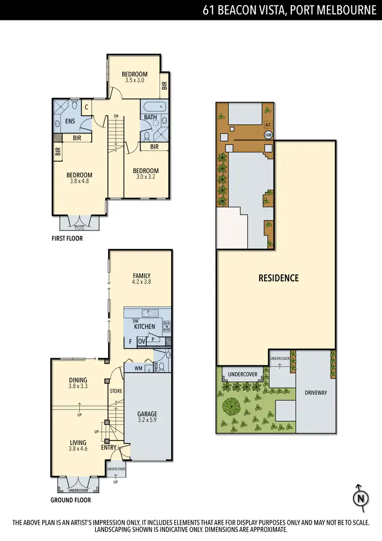 Floorplan of Homely house listing, 61 Beacon Vista, Port Melbourne VIC 3207