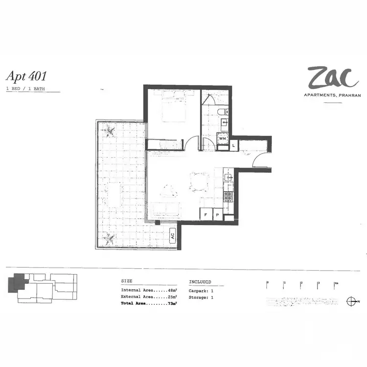 Floorplan of Homely apartment listing, 401/1 Mount Street, Prahran VIC 3181