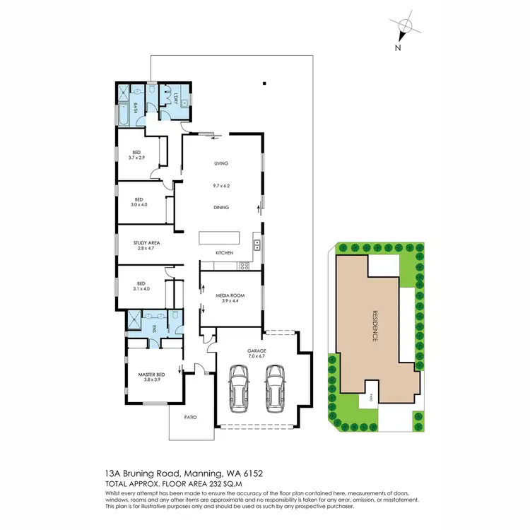 Floorplan of Homely house listing, 13a Bruning Road, Manning WA 6152
