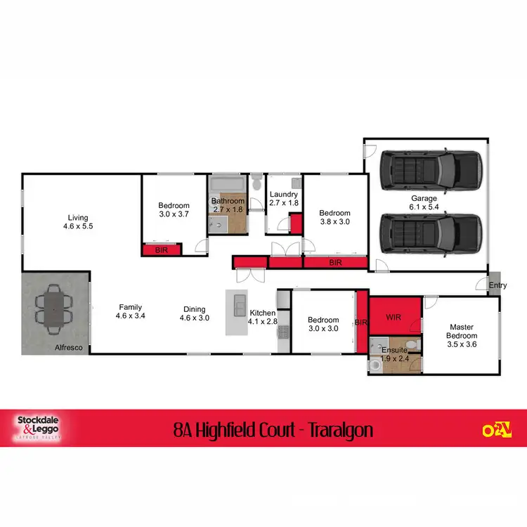 Floorplan of Homely house listing, 8A Highfield Court, Traralgon VIC 3844