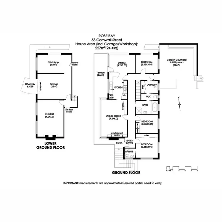 Floorplan of Homely house listing, 53 Cornwall Street, Rose Bay TAS 7015